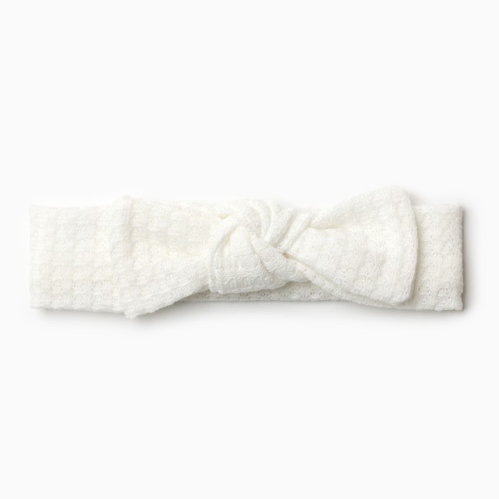 Повязка на голову «Крошка Я. Бантик», размер 46-48, белая