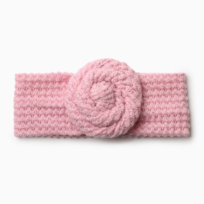 Повязка на голову для девочки «Крошка Я. Бантик», размер 46-48, розовая