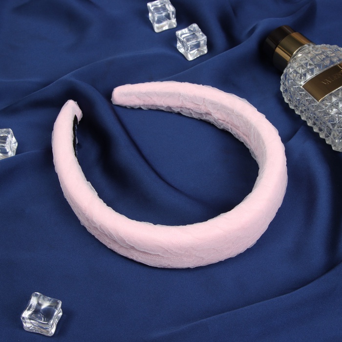 Ободок для волос «Жаннет», нежность стиль, 3 см, розовый