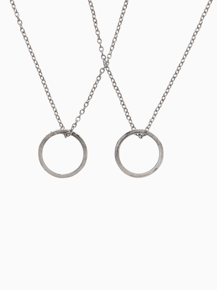 Кулоны парные «Неразлучники» friends forever, кольца, цвет серебро, 45 см