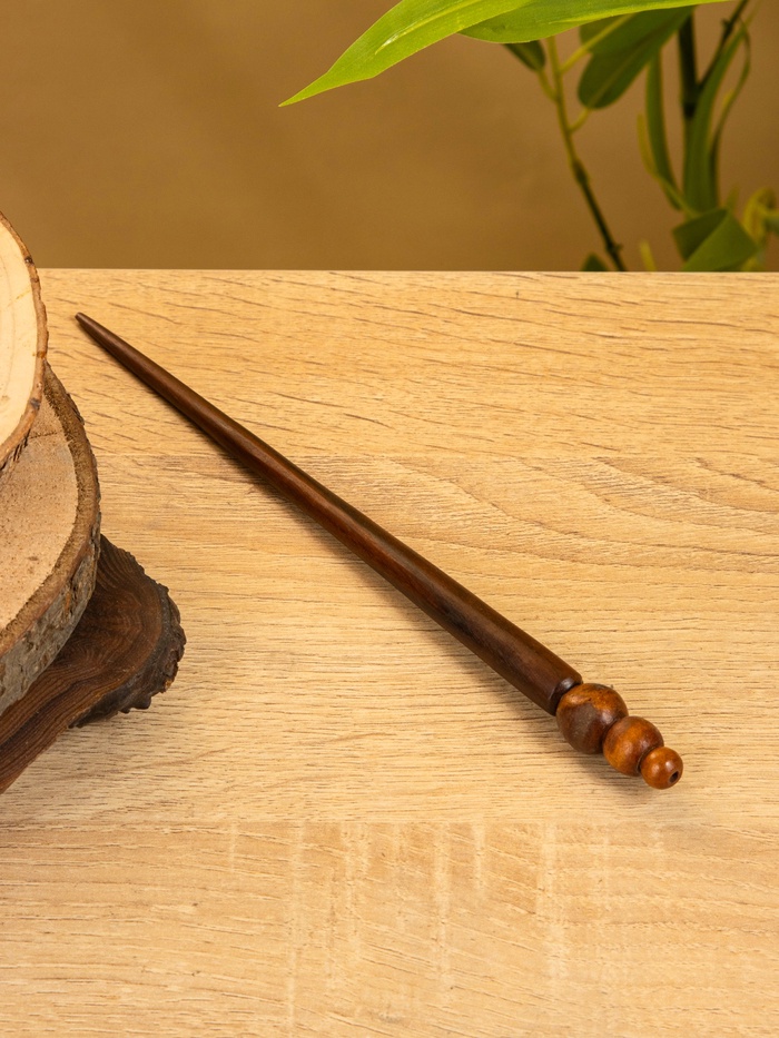 Шпилька для волос, 20 см, дерево Соно, тёмно-коричневая