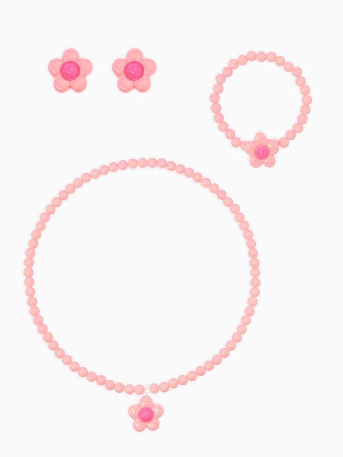 Набор детский Выбражулька «Ромашка» 3 предмета: клипсы, кулон, браслет d=5 см МИКС