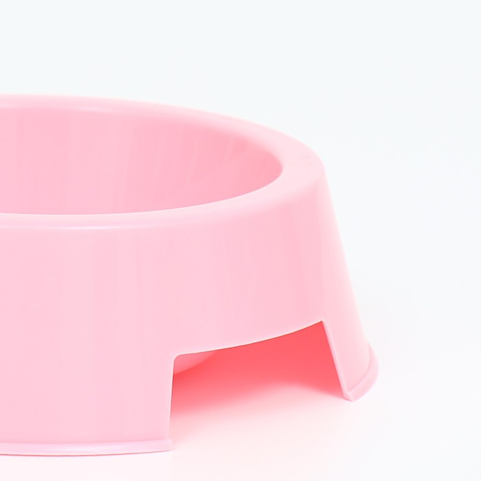 Миска пластиковая 17×17×5 см, 400 мл, нежно-розовая