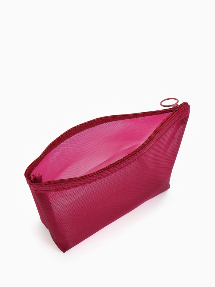 Косметичка Classic, сетка, на молнии, бордовая