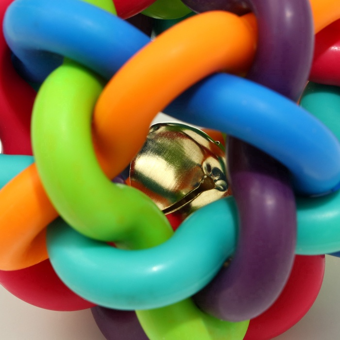 Мяч «Молекула» с бубенчиком, 7 см, микс цветов