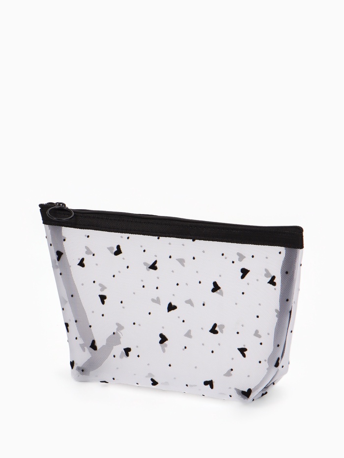 Косметичка женская Little love, с рисунком, на молнии, белая