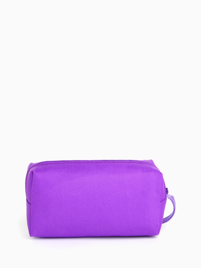 Косметичка на молнии объёмная, с ручкой, маленькая, сиреневый