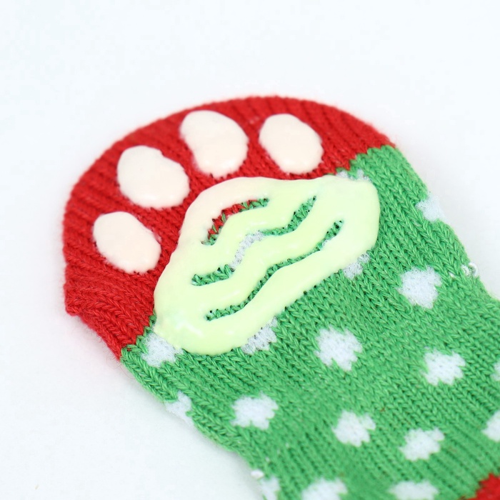 Носки нескользящие «Горошек», размер M (3/4×7.5 см), набор 4 шт.