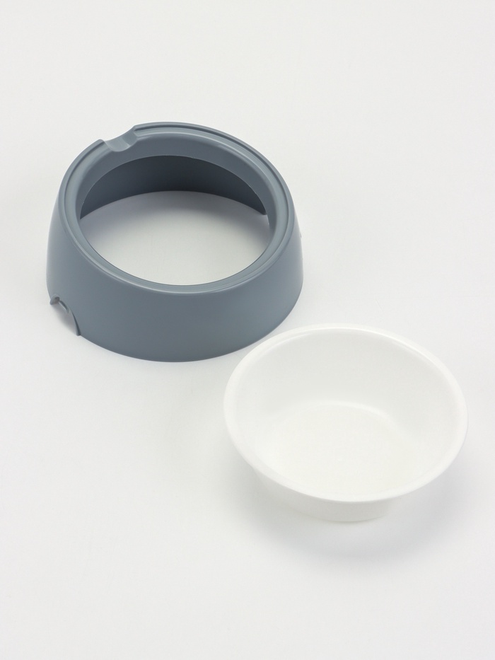 Лего-миска ALTA для животных с наклоном 0.3 л СЕРАЯ