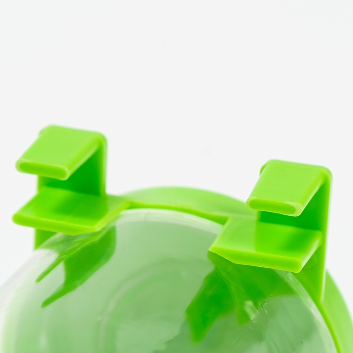 Поилка для клетки, 500 мл, 9×6.5×23 см, зелёная