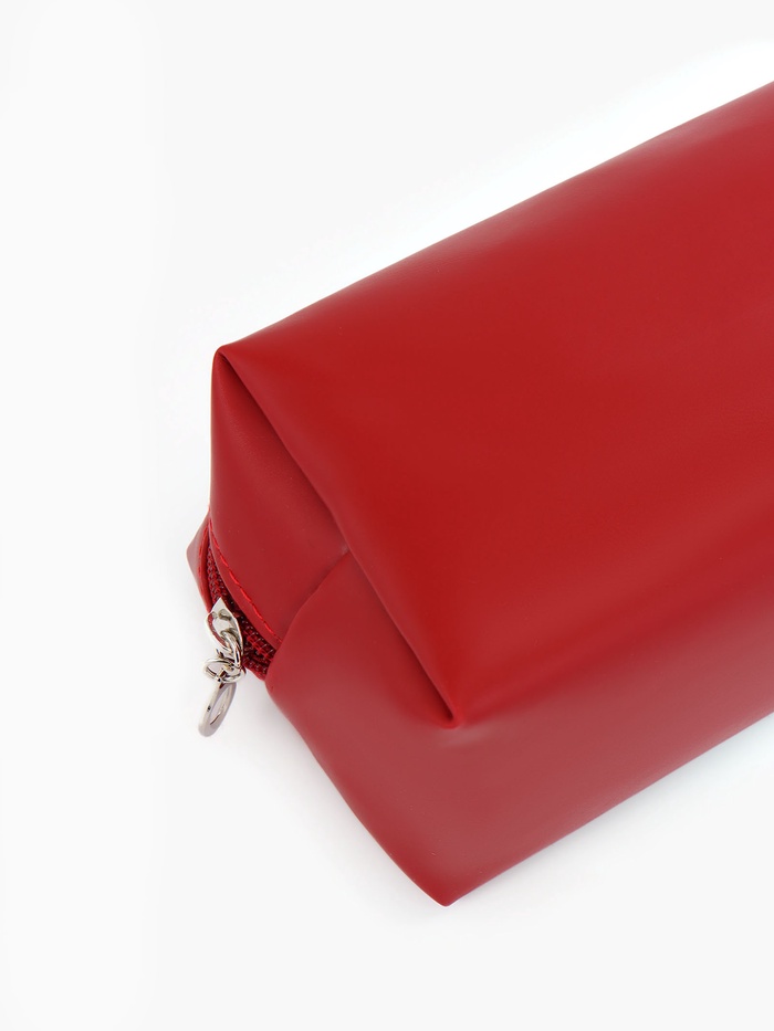 Косметичка женская ONE COLOR, на молнии, экокожа, бордовая