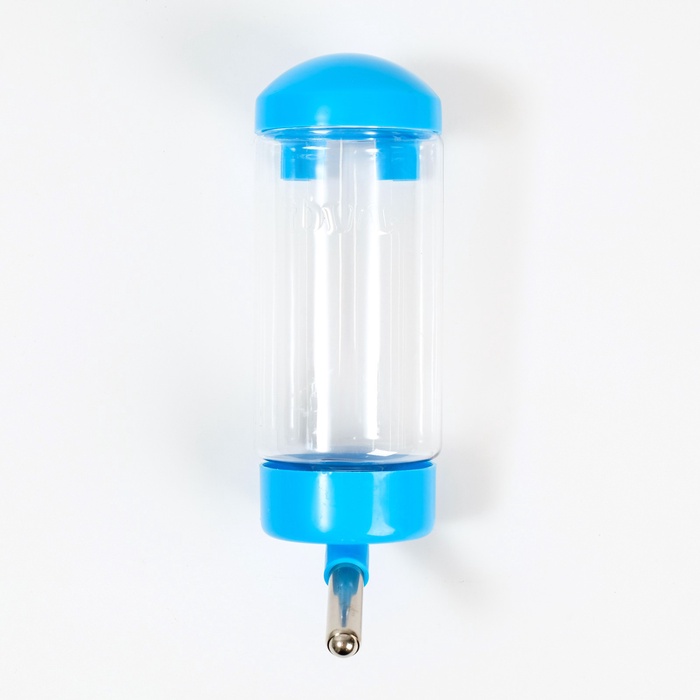 Поилка для клетки, 400 мл, 9×6×20 см, голубая