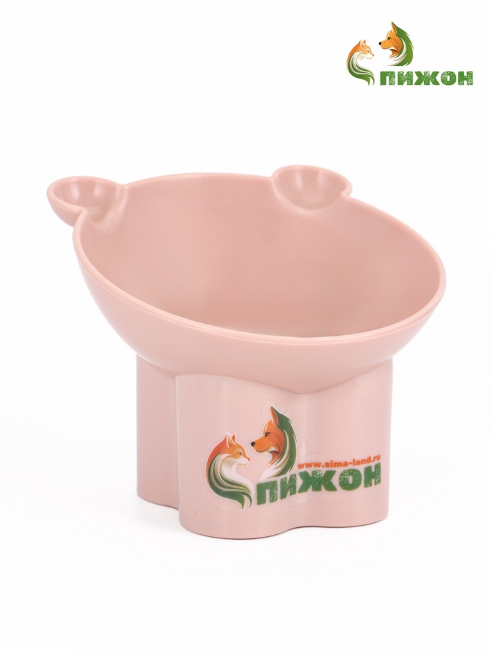 Миска высокая для животных 250 мл, персиковая