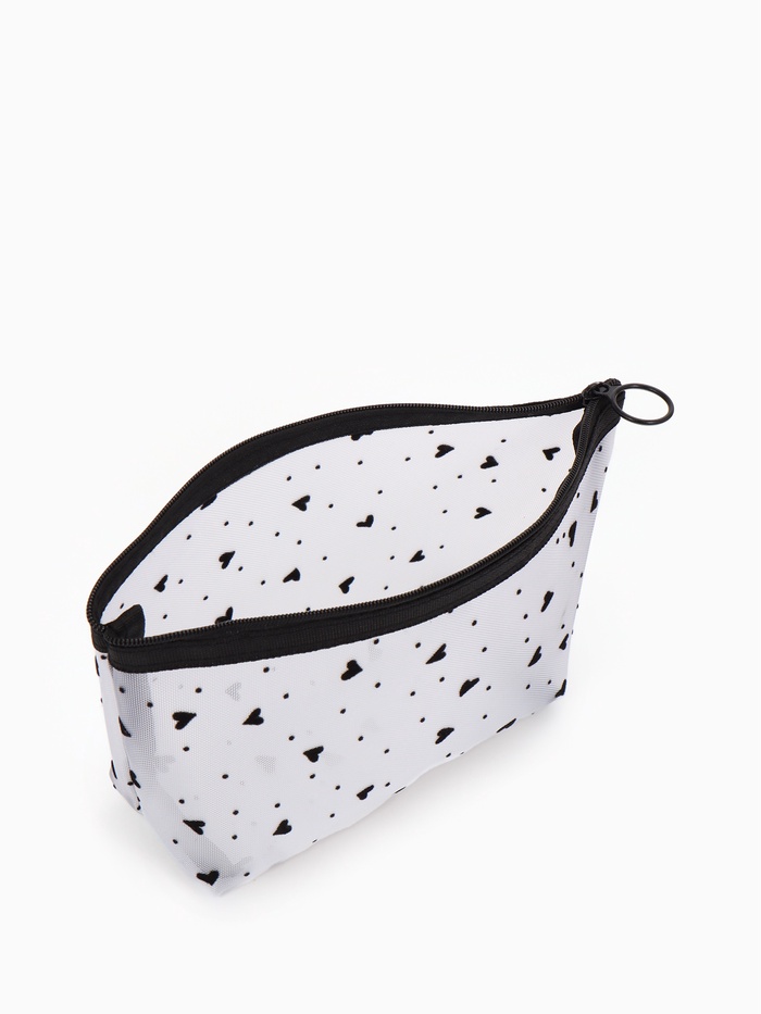 Косметичка женская Little love, с рисунком, на молнии, белая
