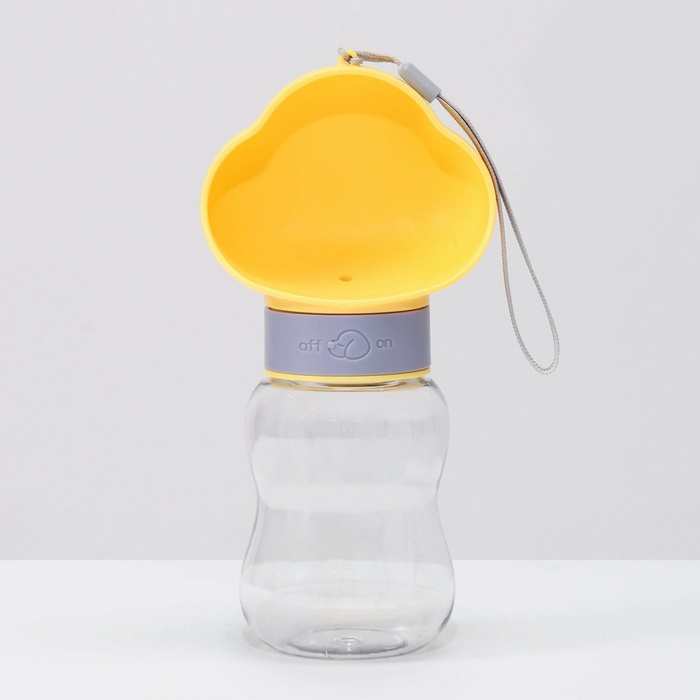 Поилка прогулочная 345 мл, жёлтая