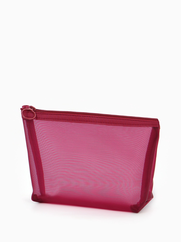 Косметичка Classic, сетка, на молнии, бордовая
