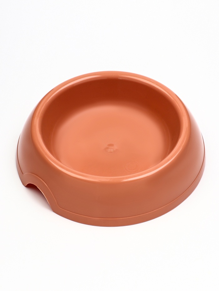 Миска для кошек и собак 200 мл, 14.5×3 см, кирпичная