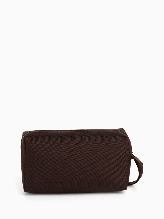Косметичка дорожная на молнии, с ручкой, цвет коричневый