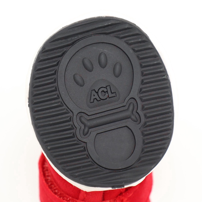 Ботинки «Кристмес», набор 4 шт., размер 3 (подошва 5×4 см), красные