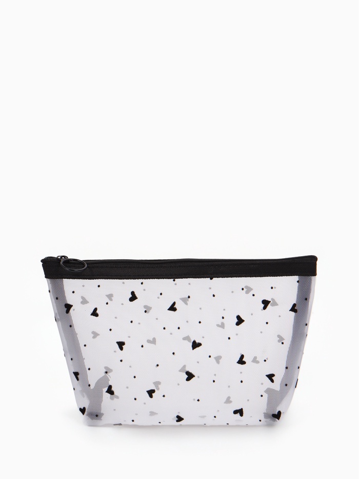 Косметичка женская Little love, с рисунком, на молнии, белая