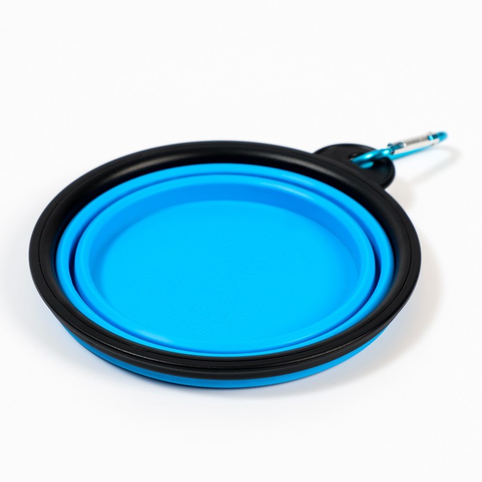 Миска складная, синяя, 350 мл, 13 см