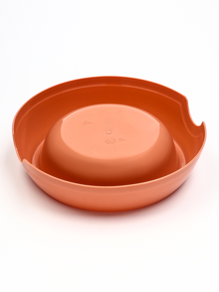 Миска для кошек и собак 200 мл, 14.5×3 см, кирпичная