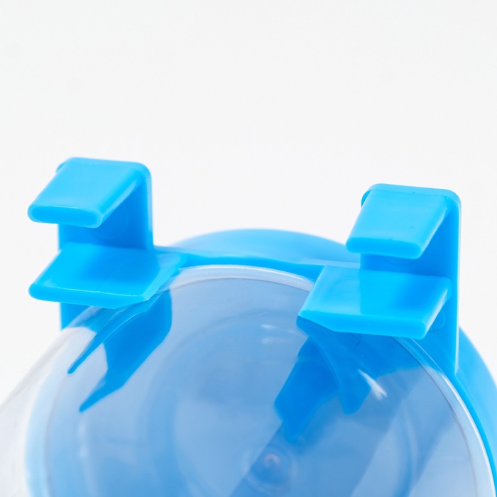 Поилка для клетки, 400 мл, 9×6×20 см, голубая