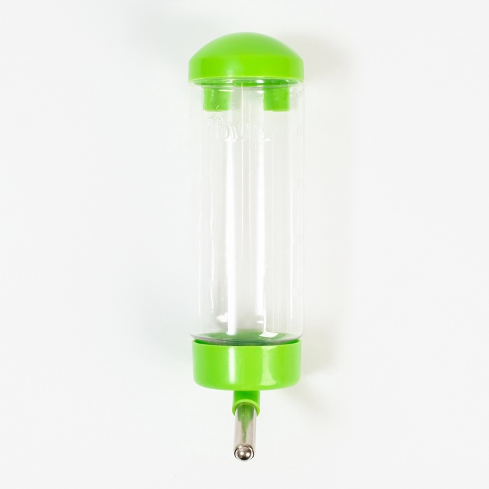 Поилка для клетки, 500 мл, 9×6.5×23 см, зелёная