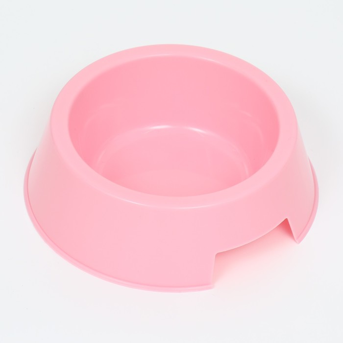 Миска пластиковая 17×17×5 см, 400 мл, нежно-розовая
