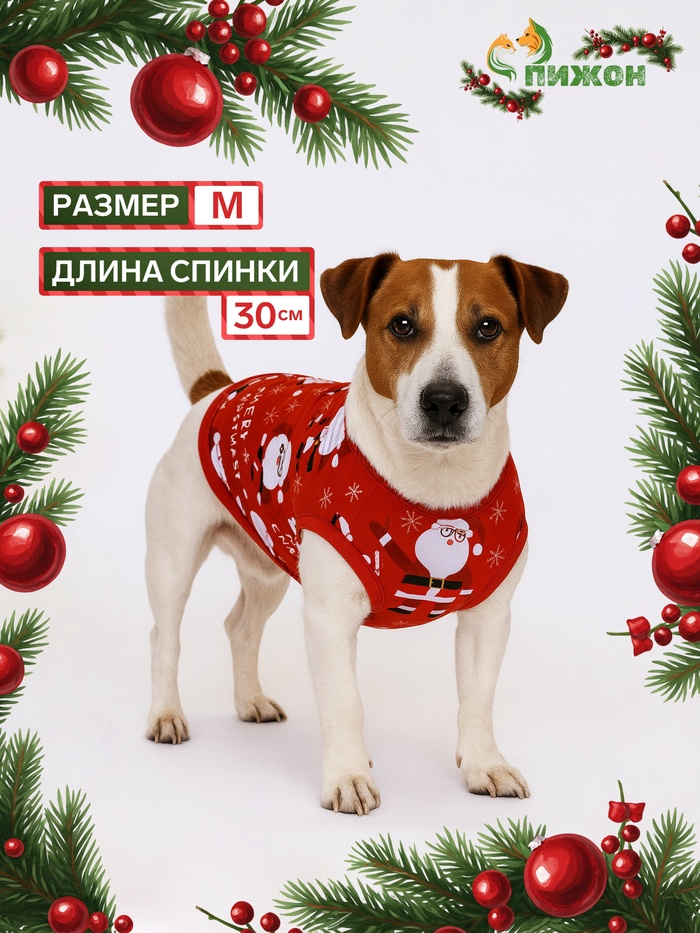 Майка Merry, размер M (ДС 30, ОШ 30, ОГ 40 см), красная