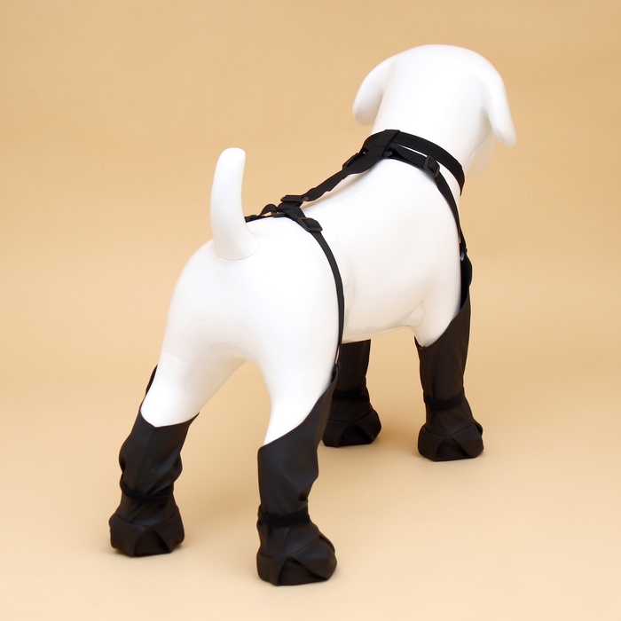 Ботинки - чулки для собак, размер L (Длина лап 41-50, ДС 18-28, ОШ 16-60см) черные