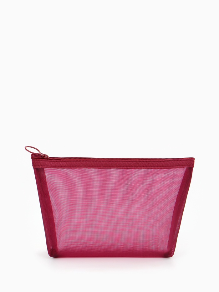 Косметичка Classic, сетка, на молнии, бордовая