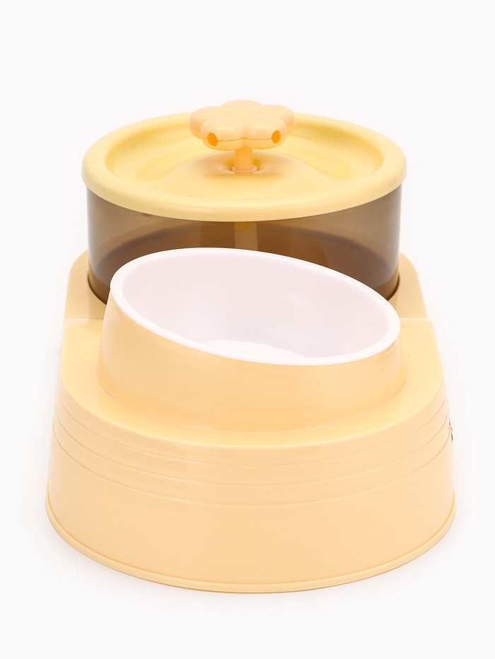 Фонтан для животных с миской «Пижон», 34×17.5×11.5 см, бежевый