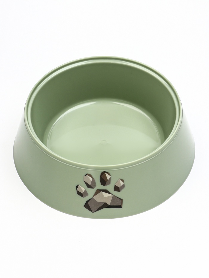 Миска «Мур-мяу» для кошек 0.3 л, 14.5×14.5×4 см, фисташковая