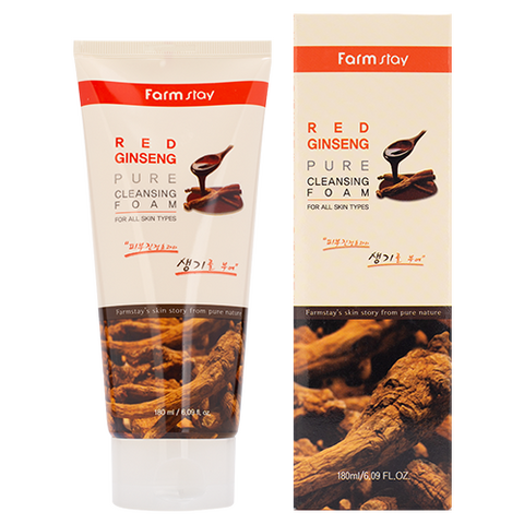 Очищающая пенка с экстрактом женьшеня, 180мл, FarmStay