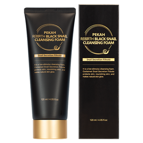 Очищающая пенка для умывания с муцином черной улитки, 120мл, PEKAH