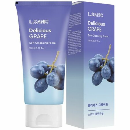 Очищающая пенка для умывания с экстрактом винограда, 150мл, L.Sanic