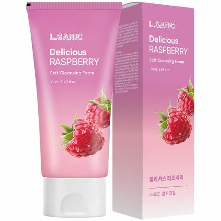 Очищающая пенка для умывания с экстрактом малины, 150мл, L.Sanic