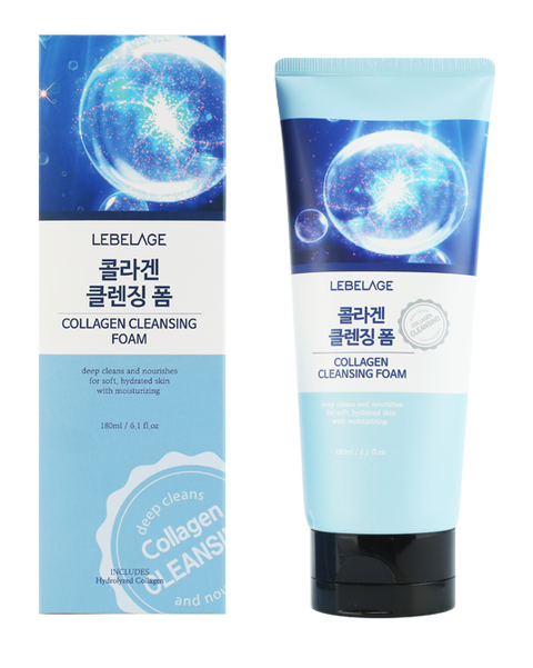 Пенка очищающая с коллагеном, 180мл, LEBELAGE