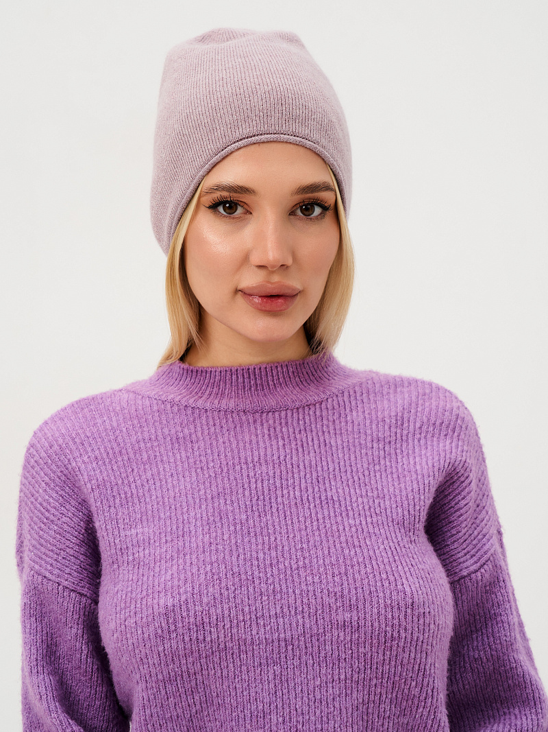 Шапка одинарная 30% пух енота PR 24011