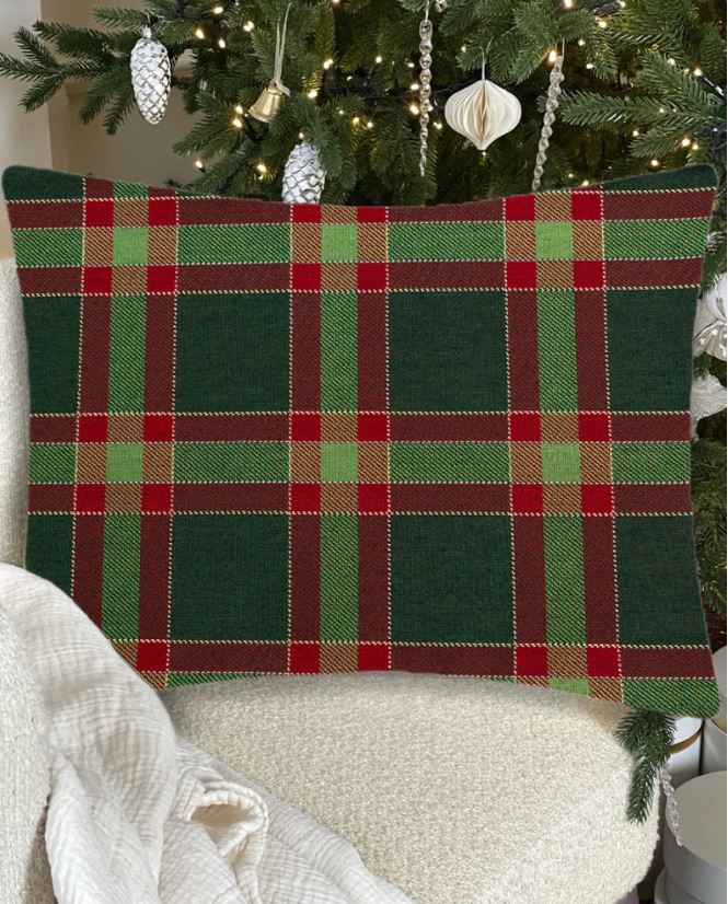 Клетка зеленая Наволочка 50х70 см 2520412 односторонняя New