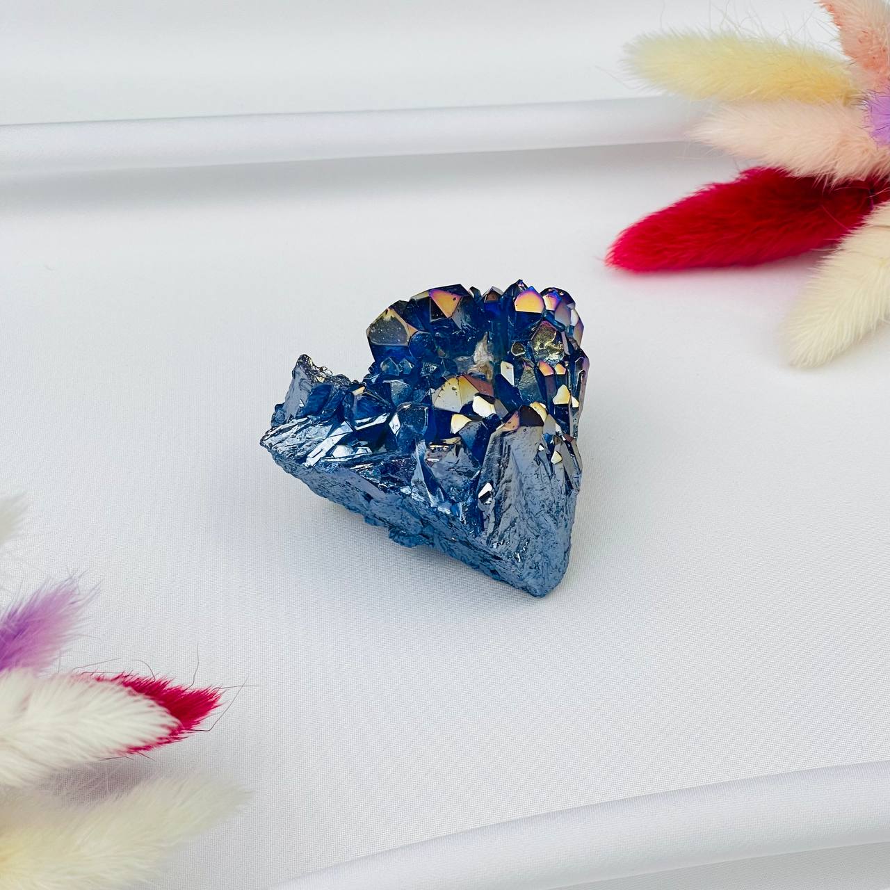 Радуга Самоцветов Друза из Горного Хрусталя (титан.покрытие)