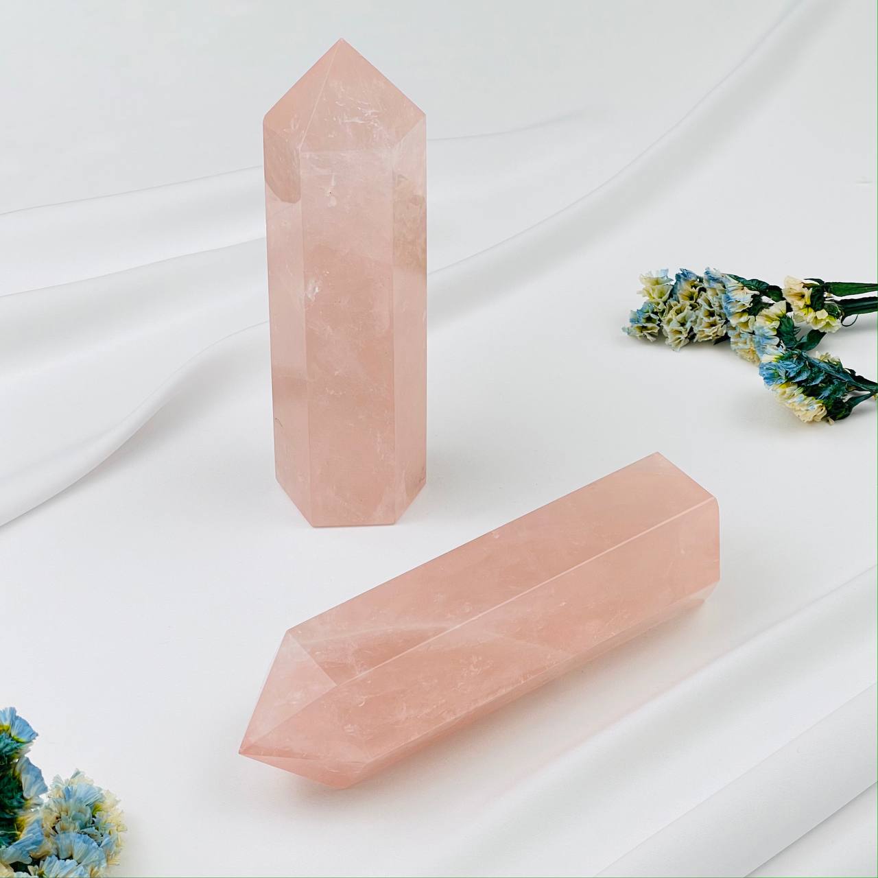 Радуга Самоцветов Кристалл из Розового кварца