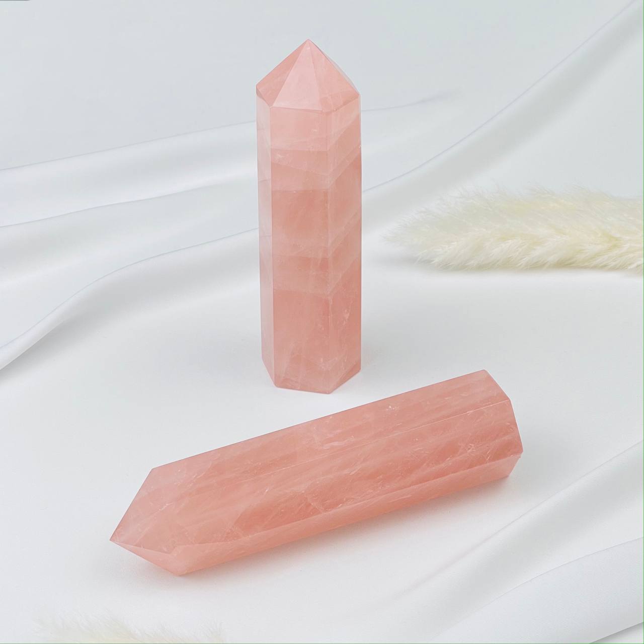 Радуга Самоцветов Кристалл из Розового кварца