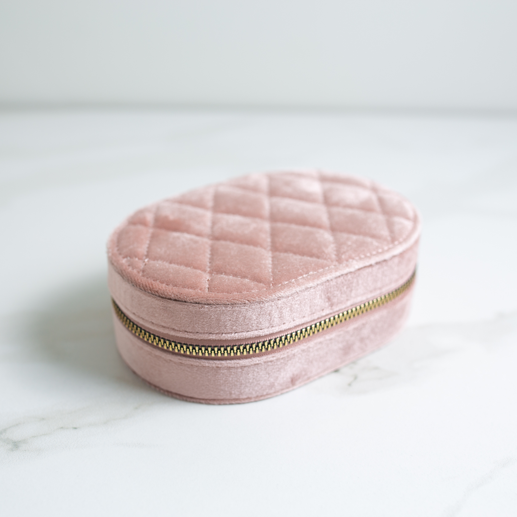 Шкатулка для хранения украшений пудровая