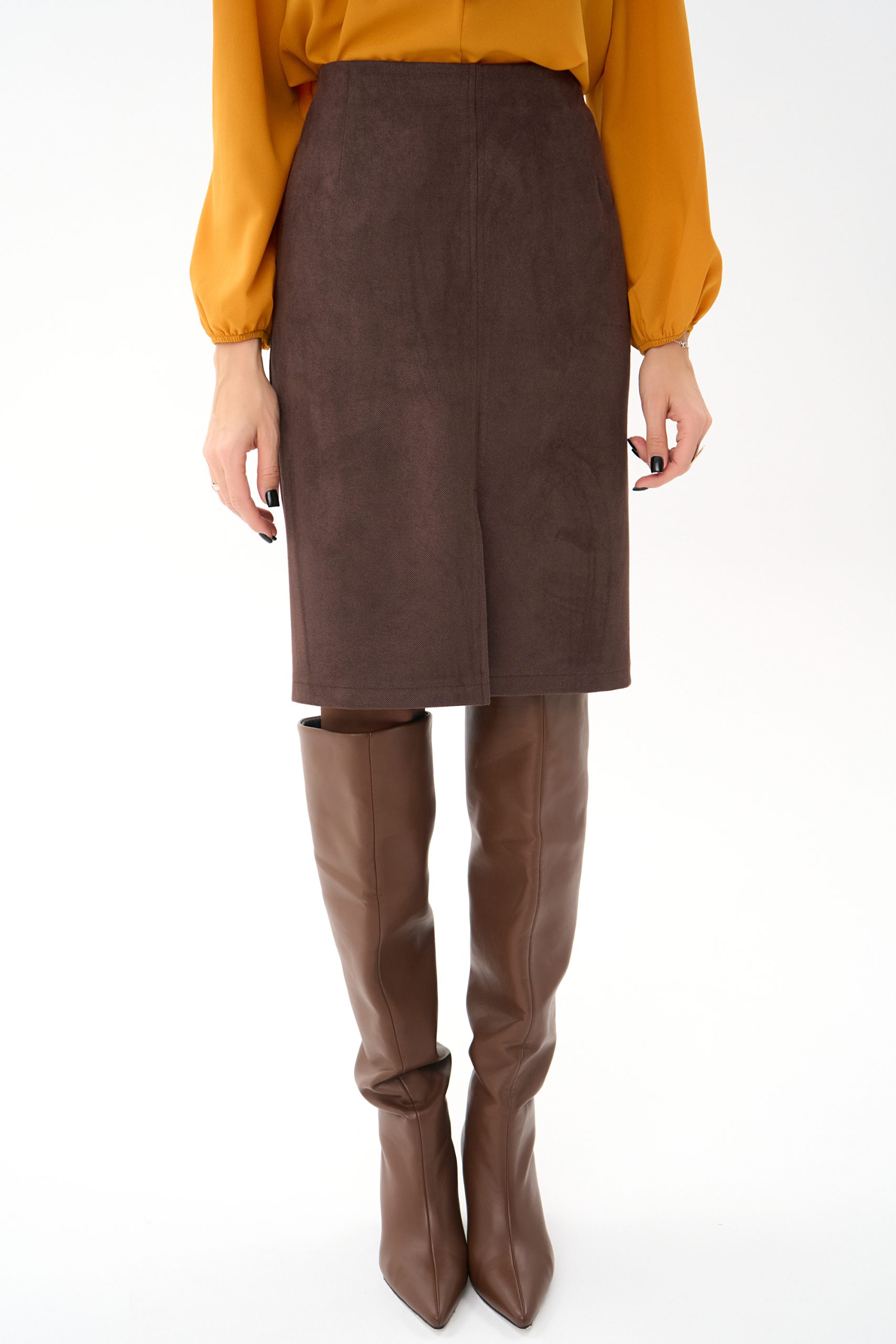 СТ. ЦЕНА 1100 руб//Юбка Лима (шоколадный)