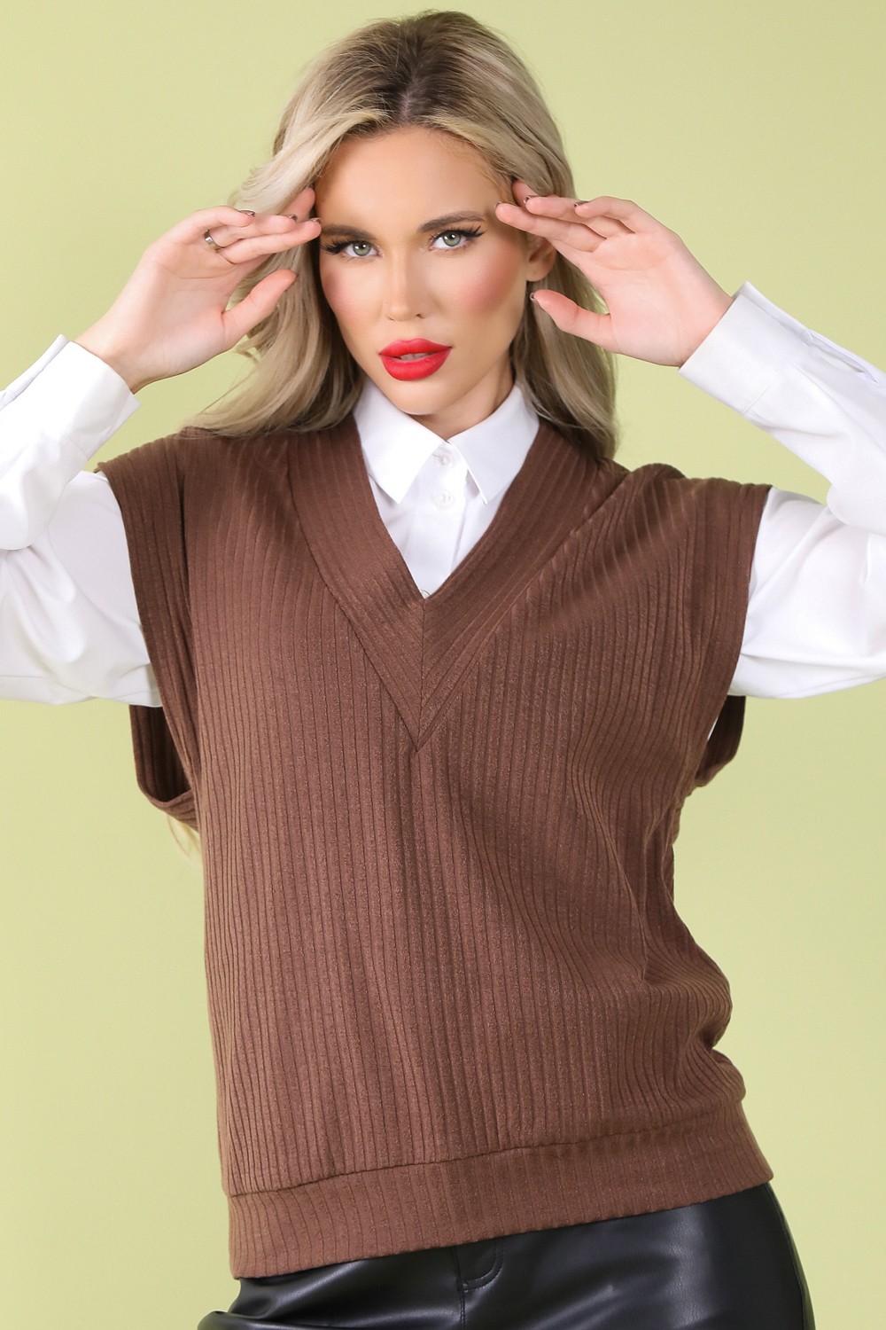 СТ. ЦЕНА 800 руб//Жилет Элли (мокко)