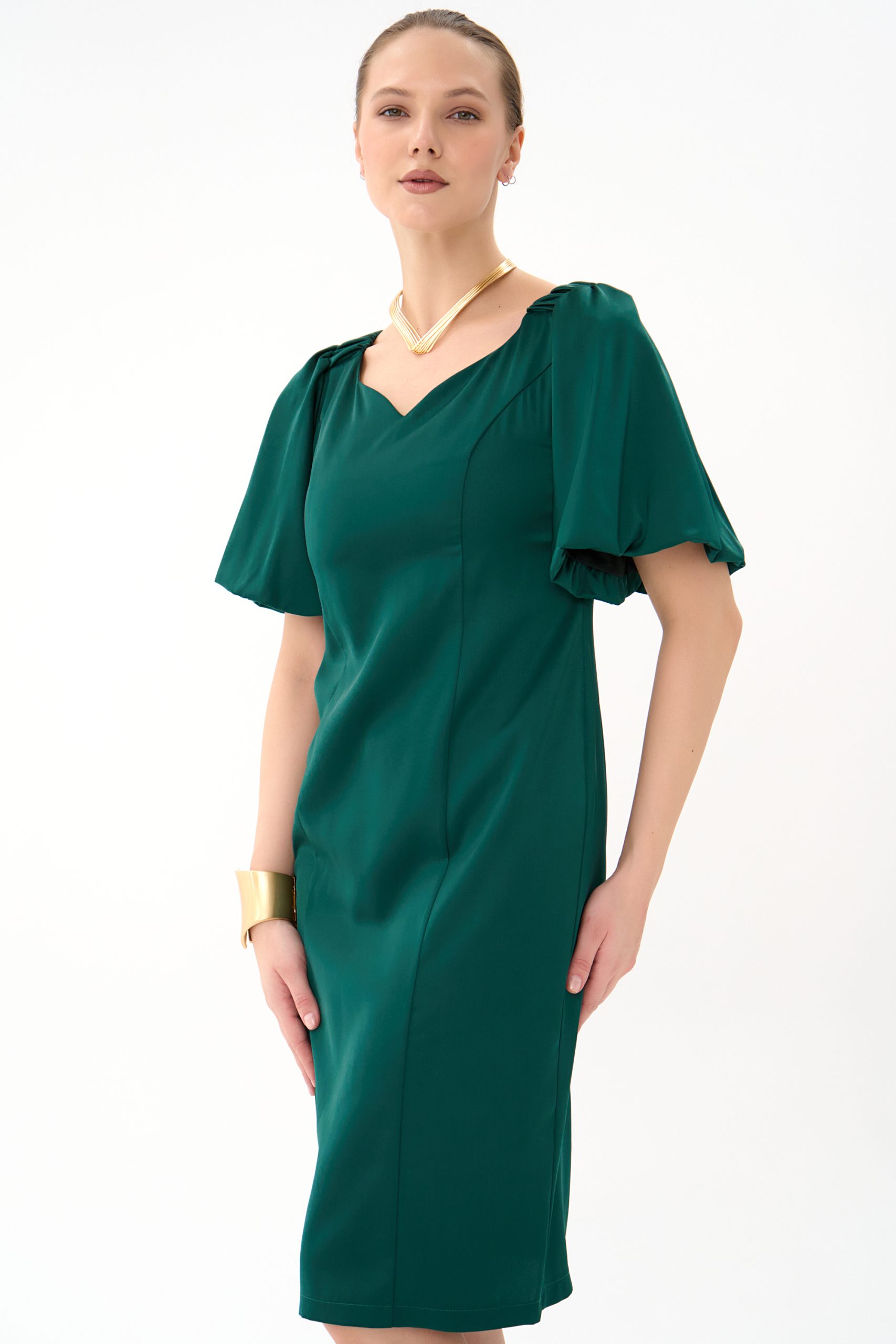 СТ. ЦЕНА 1600 руб//Платье Вирджиния (изумрудный)