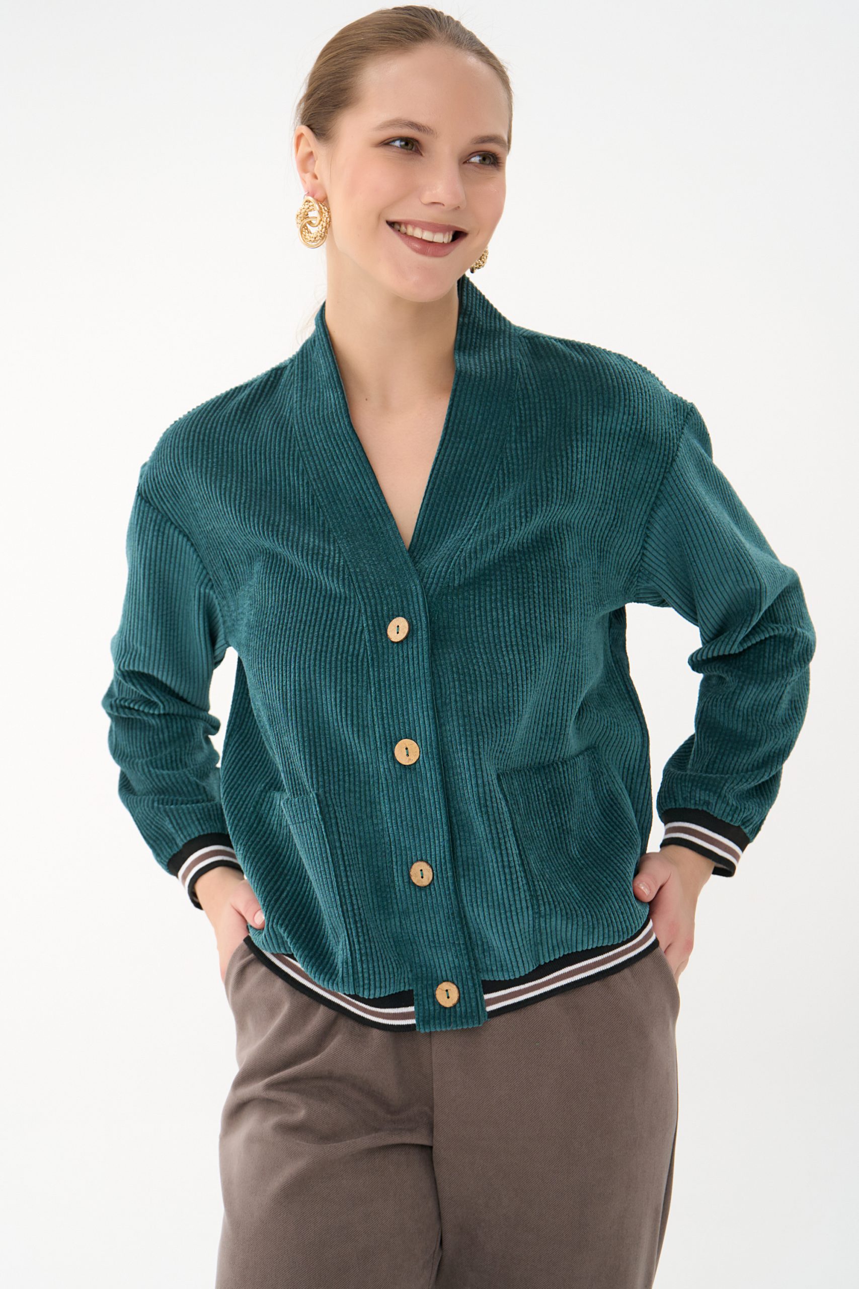 СТ. ЦЕНА 1340 руб//Бомбер Лэйб (бирюза)