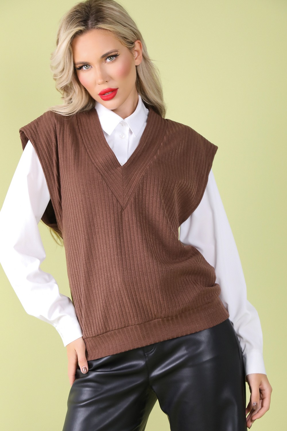 СТ. ЦЕНА 800 руб//Жилет Элли (мокко)